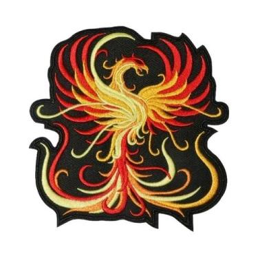 Imagem de Patch Bordado Grande De Fênix Termocolante Ou Costurável Para Roupas, 