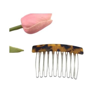 Imagem de Presilha De Cabelo Feminina Média Com 10 Dentes, Pente Para Pentear, A