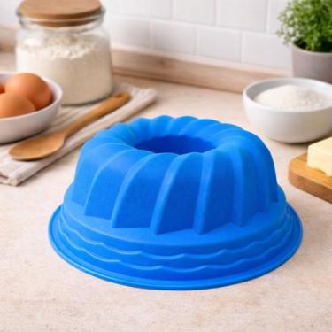 Imagem de Assadeira Forma de bolo para Fritadeira de Ar Forno em Silicone Pudim 