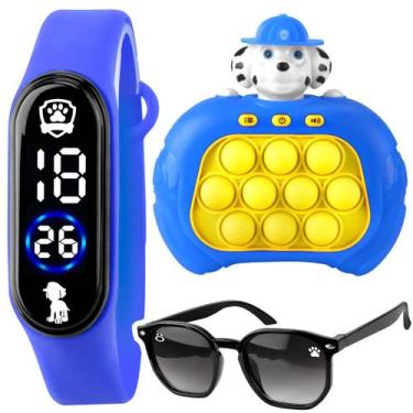 Imagem de Relogio Infantil Digital + Oculos Sol + Popit Eletronico original ajus