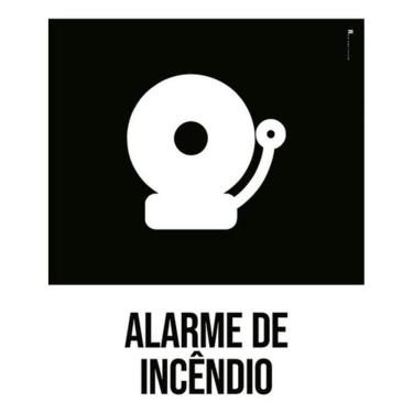 Imagem de Kit 3 Placas Desenho - Alarme De Incêndio