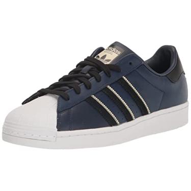 Imagem de adidas Originals Tênis masculino Superstar Discontinued, Night Indigo/Preto/Branco, 4,5, Índigo noturno/preto/branco, 35