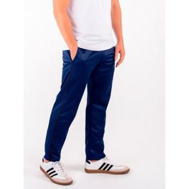 Imagem de Calça Masculina Esporte Slim Fit Helanca Flanelada Com Listras Laterais-Masculino