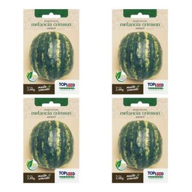 Imagem de Kit 4 Sementes Melancia Crimson Sweet Alta Produção Fruta 2g - Topseed