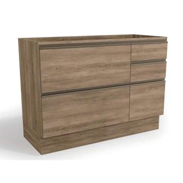 Imagem de Balcão De Cozinha Maxxi G746 1 Porta E 4 Gavetas P/ Pia 120cm Nogal - Kappesberg