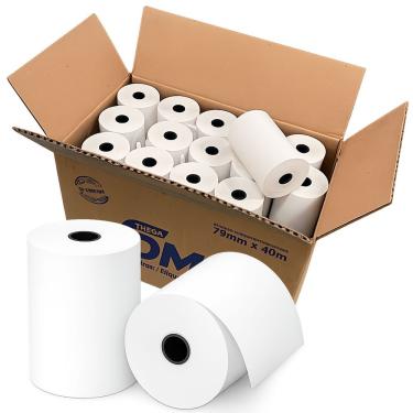 Imagem de Bobina Térmica Dml 79mm X 40m Lisa Branca, Caixa Com 30 Unidades - Sem Cotepe
