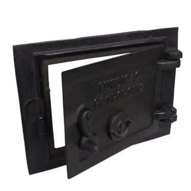 Imagem de Porta Ferro Fundido Fornalha-cinzeiro Fogão A Lenha. 28x35cm