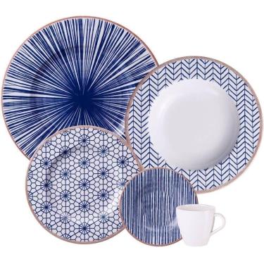 Imagem de Aparelho De Jantar Tramontina Abstratta Em Porcelana Decorada 20 Peças 96589048