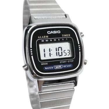 Imagem de Relógio Casio Digital Vintage Mini Feminino LA670WA-1DF, Prata
