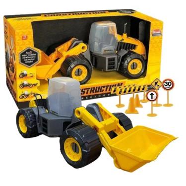 Imagem de Trator Grande 50cm Infantil Master SX Usual Com Placas de Trânsito Edu