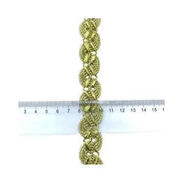 Imagem de Fitas De Renda De Seda Dourada E Prateada, Pacote De 4m Para Cortinas,