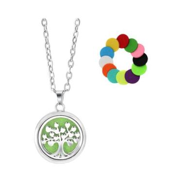 Imagem de Colar Difusor De Óleo Essencial Em Aço Inoxidável Para Mulheres, Pinge