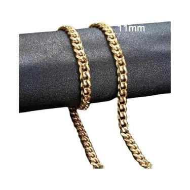 Imagem de Colar Masculino De Aço Inoxidável Elo Cubano 3-11mm, Corrente Miami Cu
