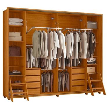 Imagem de Guarda Roupa Casal Dali 2 Portas Deslizante Com Espelho 278 Cm Cumaru Madetec Cumaru