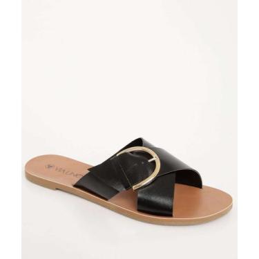 Imagem de Rasteirinha Feminina Via Uno Preto-93052, 35, Preto