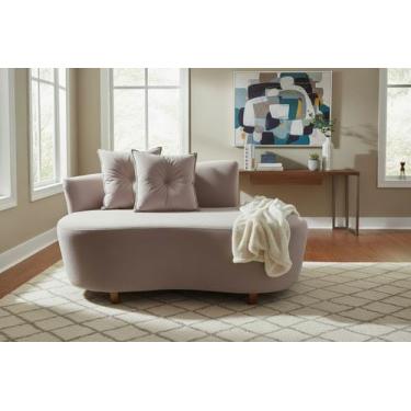 Imagem de Namoradeira Sofá Feijão Suria 150cm Orgânica Suede Capuccino - Mansão 