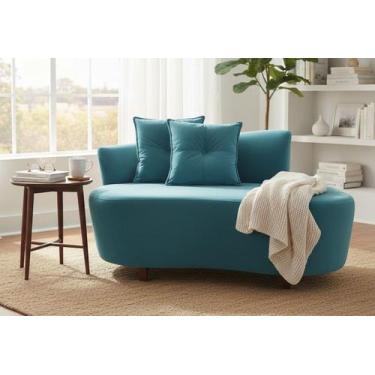 Imagem de Namoradeira Sofá Feijão Suria 150cm Orgânica Bouclé - Mansão Decor