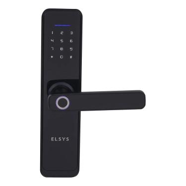 Imagem de Fechadura Digital Embutir Wi-fi App Biometria Preto - Elsys