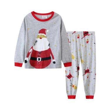 Imagem de Conjunto De Pijamas De Natal Para Meninos Com Estampa De Desenhos Anim