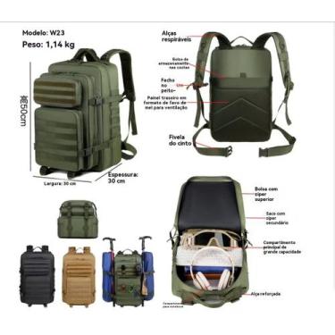 Imagem de Mochila Tática Camping Militar 50 Litros Resistente A Água W03 Bosco.L