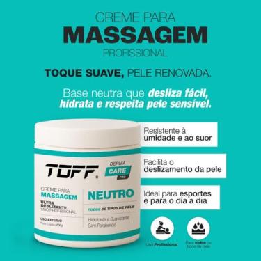 Imagem de Creme Massagem Neutro Toff Dermacare Pro Hidratante 500g Fragrância Ne