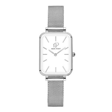 Imagem de Relógio Feminino Quadrado Elegante Analógico New Port Prata