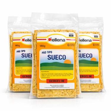 Imagem de Kit 3 Pao Tipo Sueco c/ Gergelim CELLENA 180g
