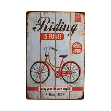 Imagem de Placa De Metal Vintage Com Tema De Ciclismo, Pintura Em Ferro Para Dec