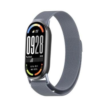 Imagem de Pulseira Magnética De Aço Inoxidável Para Xiaomi Mi Band 10 NFC Acessó