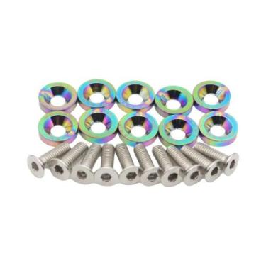 Imagem de Arruelas De Alumínio Anodizadas Coloridas M6 Para Carros, 10 Peças, Ju