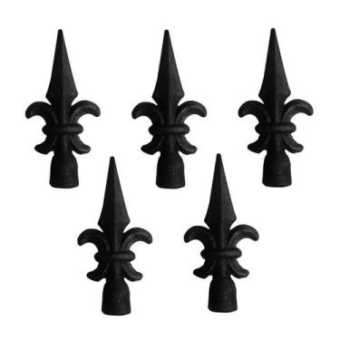 Imagem de Kit 5 Ponteiras Ponta de Lança Ferro N11 Grade Portão Muro - Uniclaudi