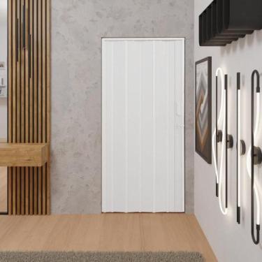 Imagem de Porta Sanfonada de PVC 62x210cm Bariri - TK Cor:Branco - Bariri PVC, B