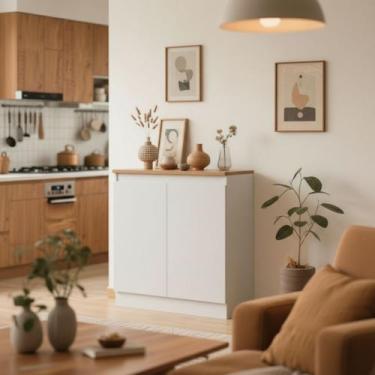 Imagem de Armário balcão despensa estreito aparador organizador gabinete cozinha