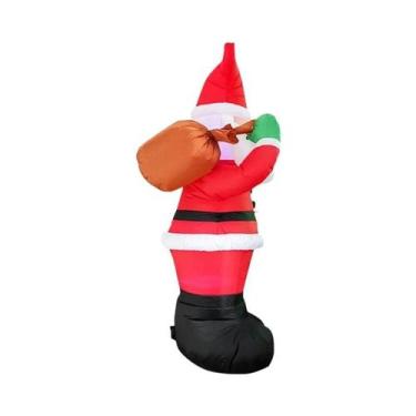 Imagem de Papai Noel Inflável De LED De 1,88m Para Decoração De Jardim, Enfeite 