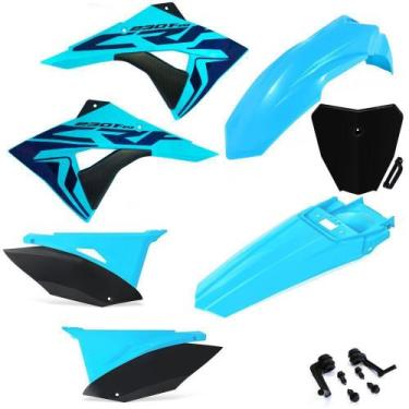 Imagem de Kit Plástico Carenagem Biker Next Crf 230 Com Number Plate e Adesivos,