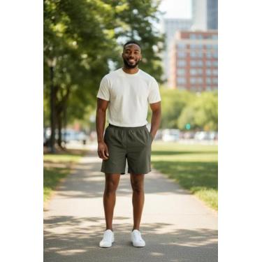 Imagem de Bermuda short tactel com elastano masculino - ALLBOY, Verde, M