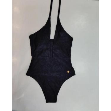 Imagem de Body/Maiô Preto Praia Decotado - Joice Melo Modas, Preto, M