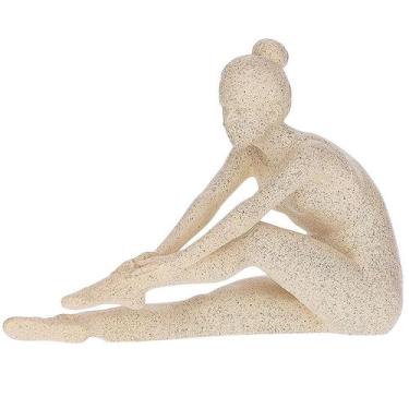 Imagem de Escultura em poliresina Bailarina creme Mart 26x18,5