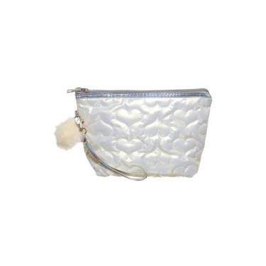 Imagem de Necessaire Qualis Estampa Em Corações NS2302, Branco