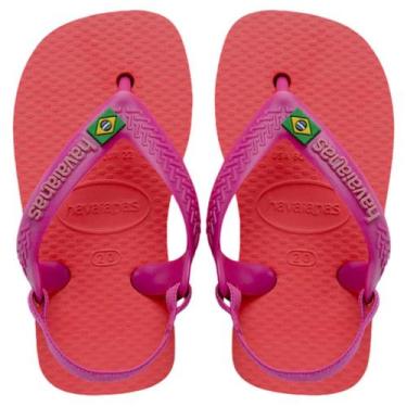 Imagem de Chinelo Havainas Top Infántil Menina Bebê Brasil Logo Coral - Havaiana
