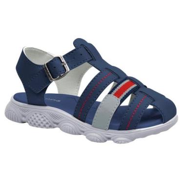 Imagem de Sandália Infantil Ortofino Masculina Fechada Marinho, 21