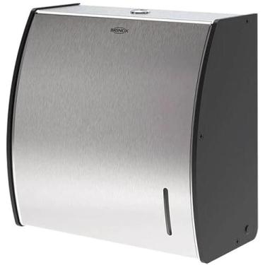 Imagem de Dispenser Papel Toalha Aço Inox Brinox Suporte Manual Parede