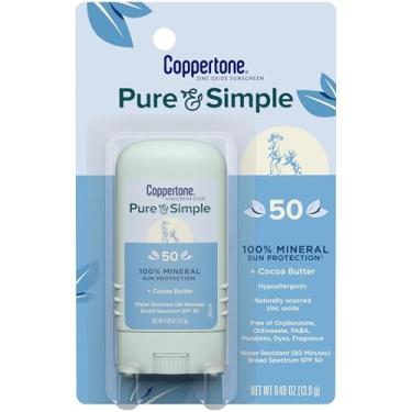 Imagem de Coppertone Protetor solar facial mineral puro e simples, FPS 50, 13,89 g