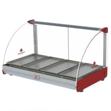 Imagem de Estufa de Aquecimento Curva para Alimentos PRV-04E 4 Bandejas 250W 110V Vermelho Progás