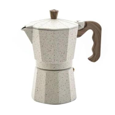 Imagem de Cafeteira Italiana Vanilla 6 Cafés Em Aluminio 300ml Marmol - Mimo Sty