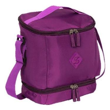 Imagem de Lancheira bolsa térmica fitness duas divisões Sestini 76174 Cor:Roxo, 