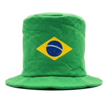 Imagem de Kit 2 Cartola Do Brasil Chapéu Unissex Para Torcedores Copa Do Mundo 2