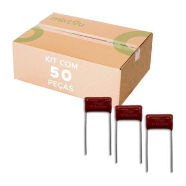 Imagem de 50x Capacitor Filme Poliéster 450nf 250v 454j Para Áudio - CHIPSCE