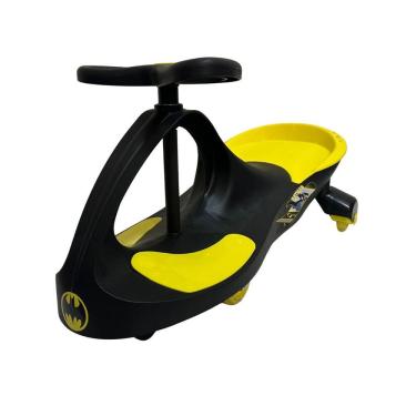 Imagem de Veículo Infantil Carrinho Gira com Movimento sem Pilhas Ou Pedais em Preto e Cinza com Design Batman DC Comics Unitoys