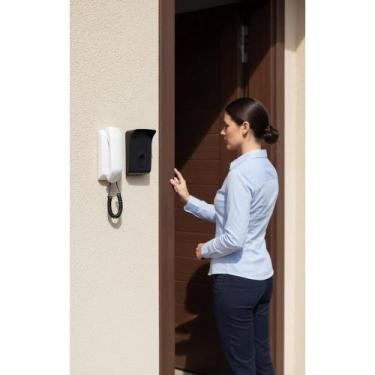 Imagem de 2x Porteiro Eletrônico Branco Residencial C/ Controle Acesso - Congrat